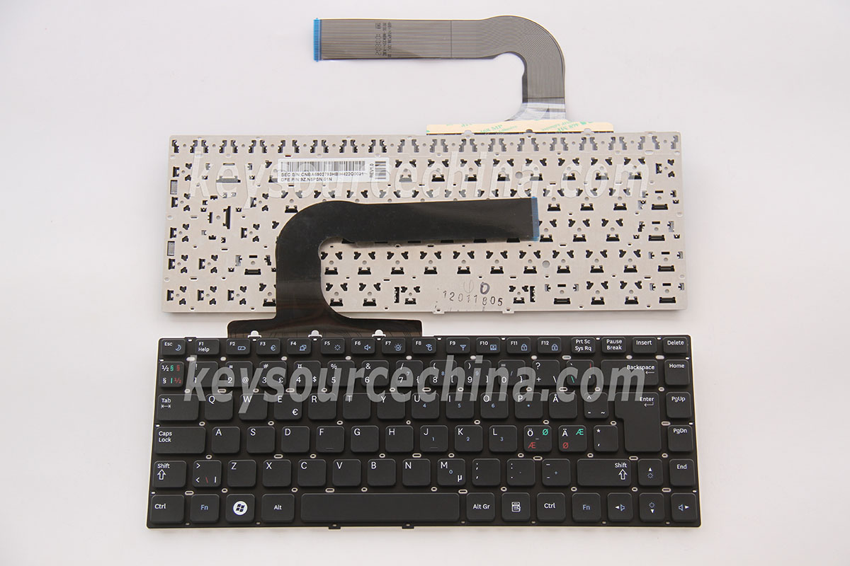 9Z.N5PSN.01N Originalt Samsung Q330 Q430 Q460 QX410 QX411 QX310 QX311 SF410 SF411 RF411 SF310 Nordic Keyboard