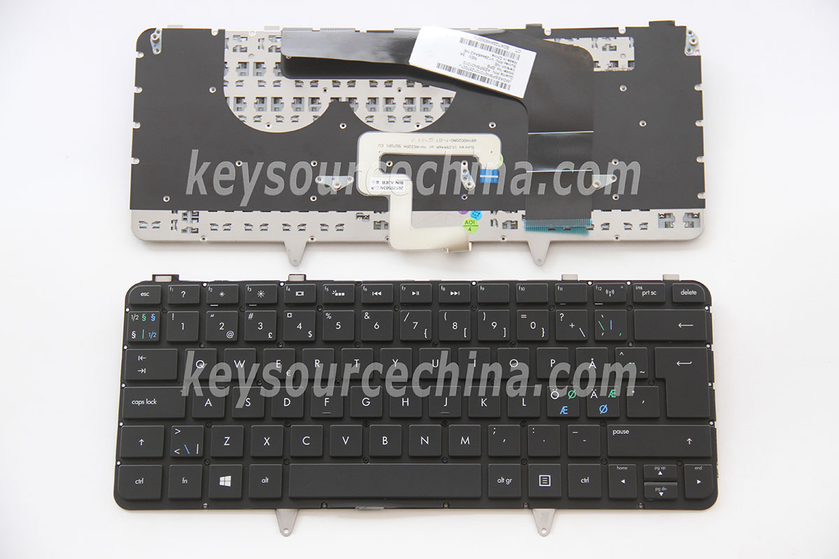 V129446AK2 NE Originalt HP Envy Spectre 14-3000 14-3090 14-3100 14-3200 Nordic Keyboard
