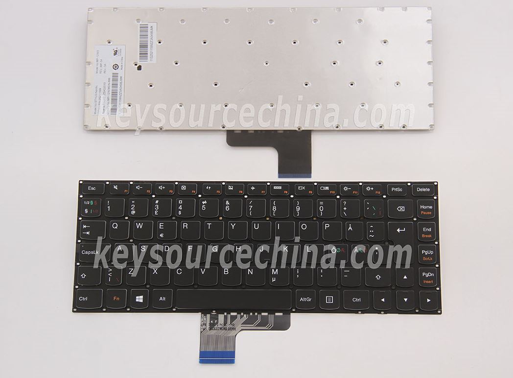MP-12W36DN-686 Originalt Lenovo IdeaPad U330P U430P U330 U430 Touch Nordic Keyboard