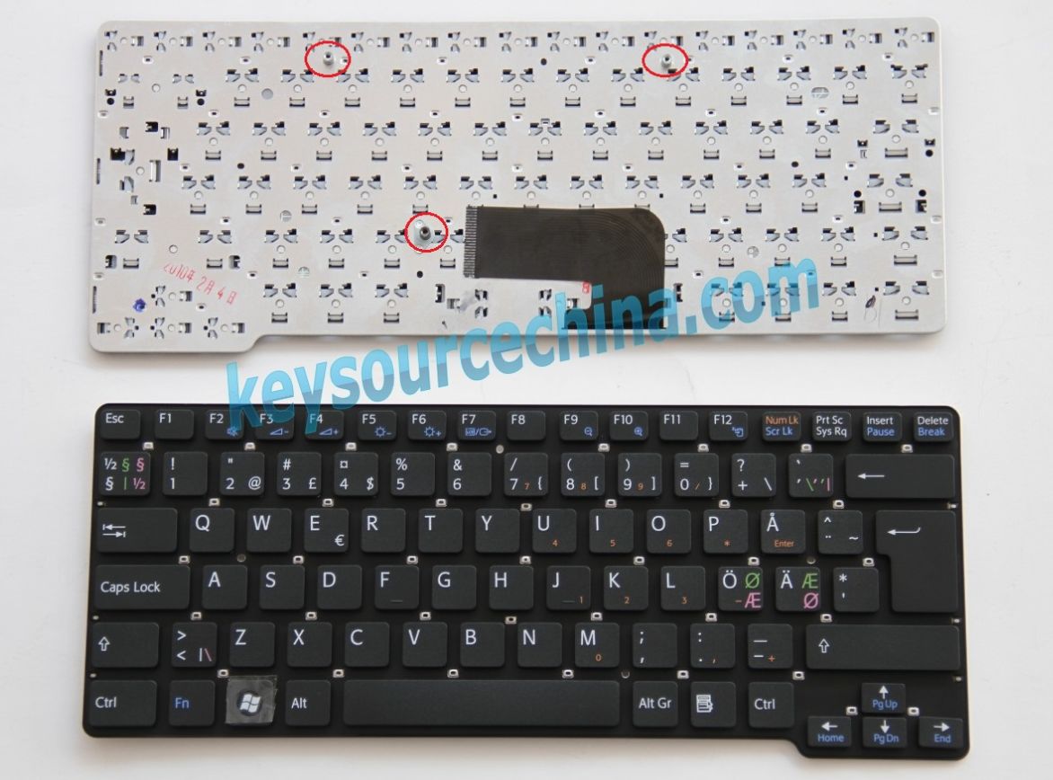 Originalt Sony Vaio VPC-CW Series VPC-CW1S1E VPC-CW2S1E VPC-CW26FX Nordic Keyboard
