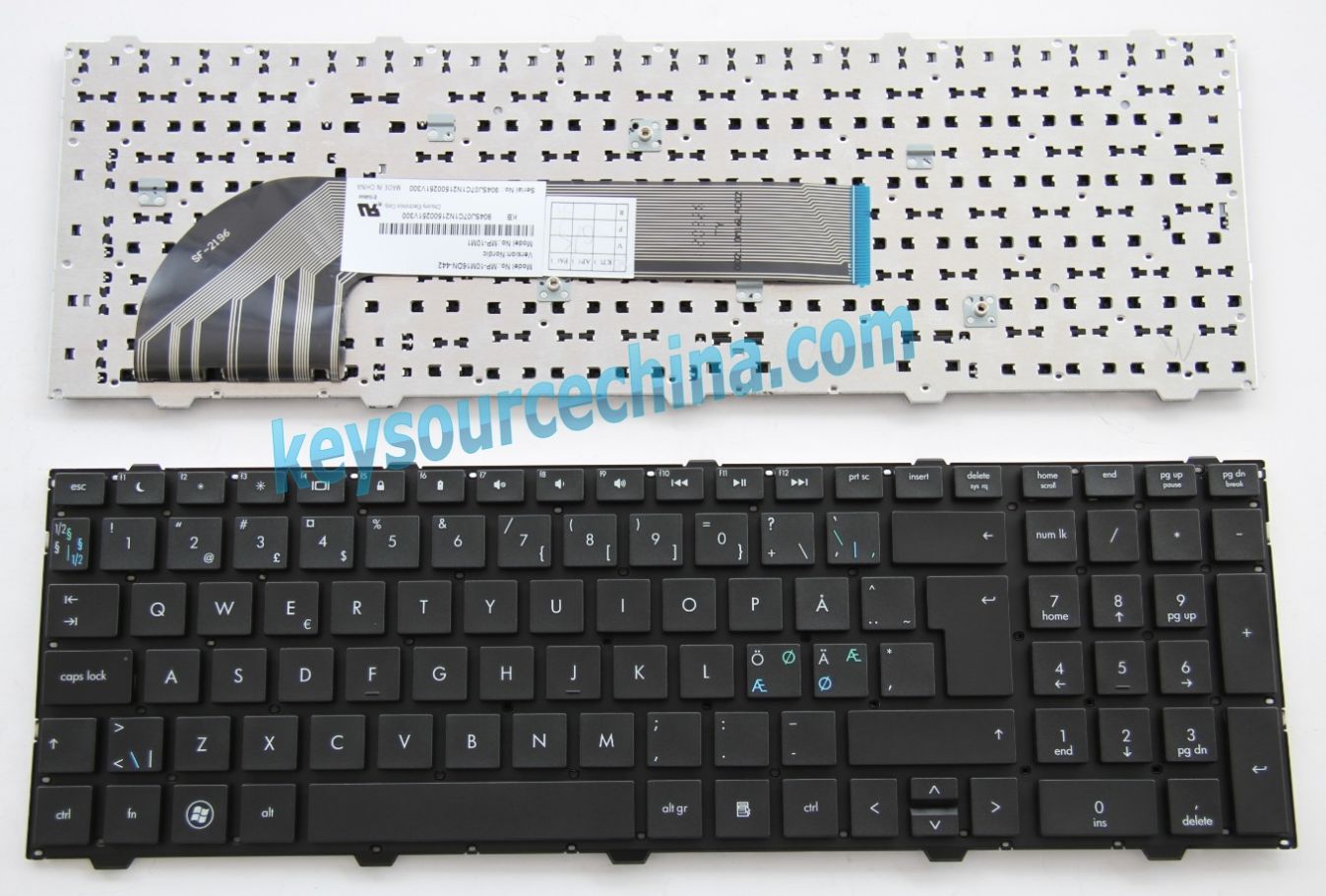 MP-10M16DN-442 Originalt HP ProBook 4540s 4545s 4740s Nordic Keyboard