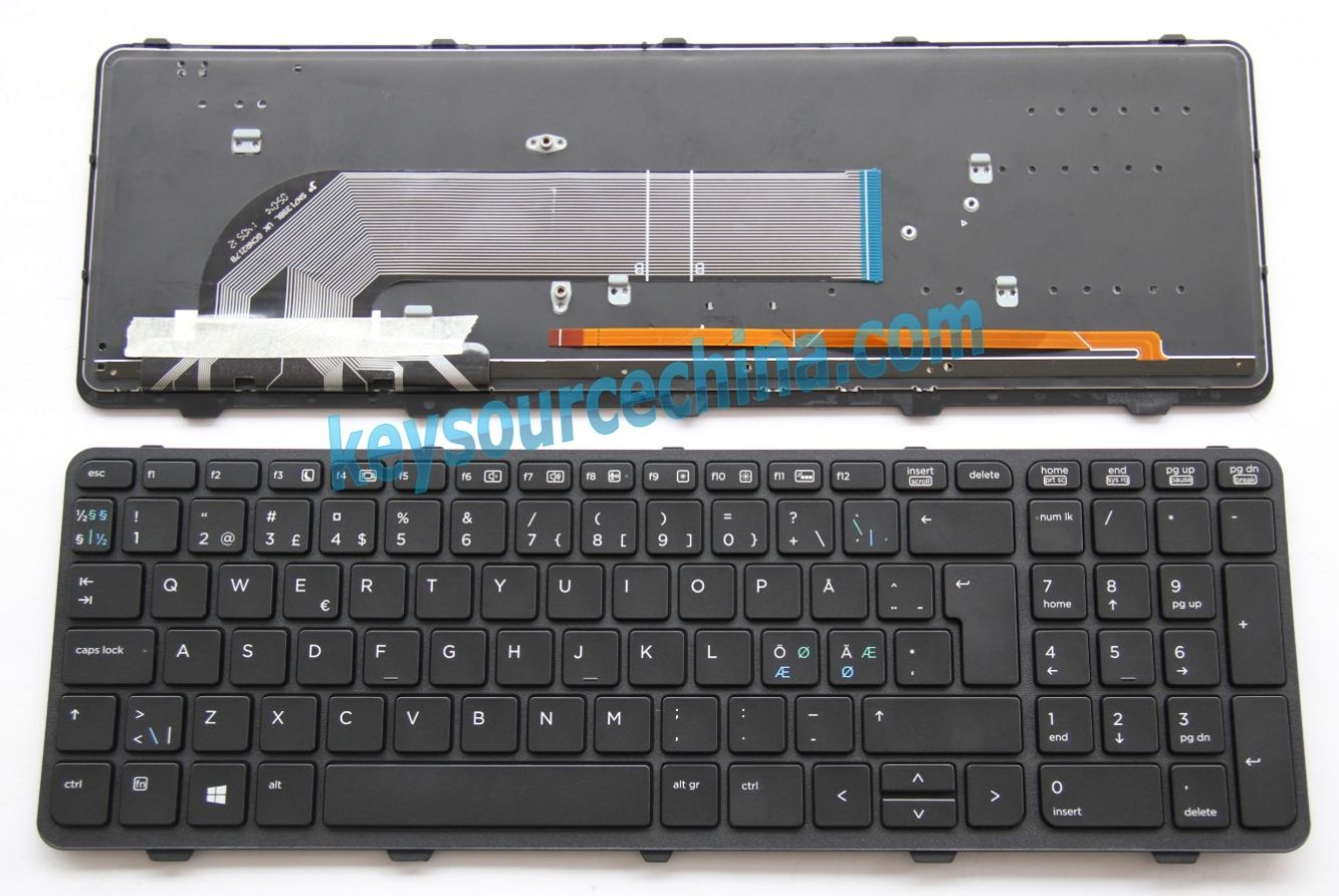 Originalt HP ProBook 470 G0, 470 G1, 470 G2 Nordic Keyboard