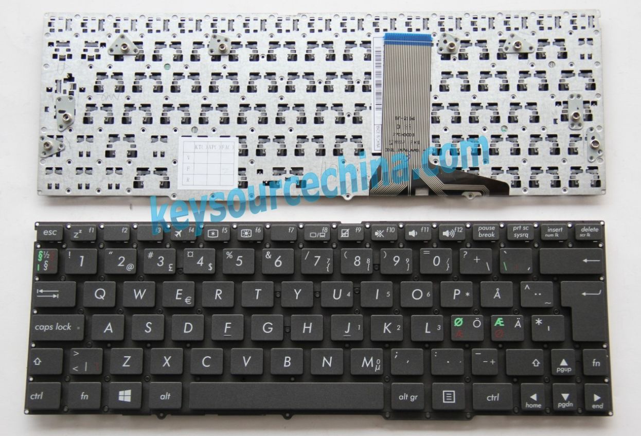 MP-11N76DN6528 Originalt Asus VivoTab TF600 TF600T TF600TG Nordic Keyboard