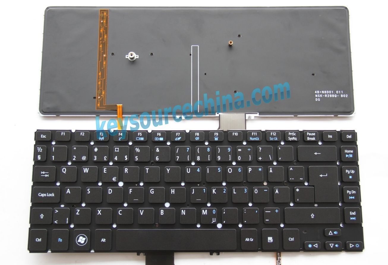 Keyboards4Laptops German Layout Grey Laptop Keyboard for Acer Aspire S3-391-53314G52add Acer Aspire S3-391-73514 Acer Aspire S3-391-53334G52add Acer Aspire S3-391-6899 Acer Aspire S3-391-53334 