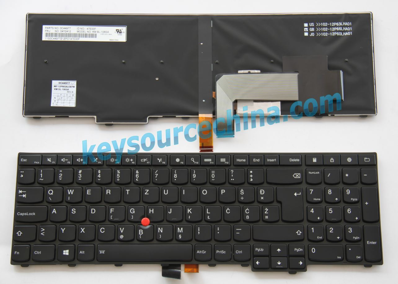 MP-12P66SAJ387W QWERTZ Slovenščina prenosni računalnik Tipkovnica za Lenovo ThinkPad L540 T540P W540, Edge E531 E540
