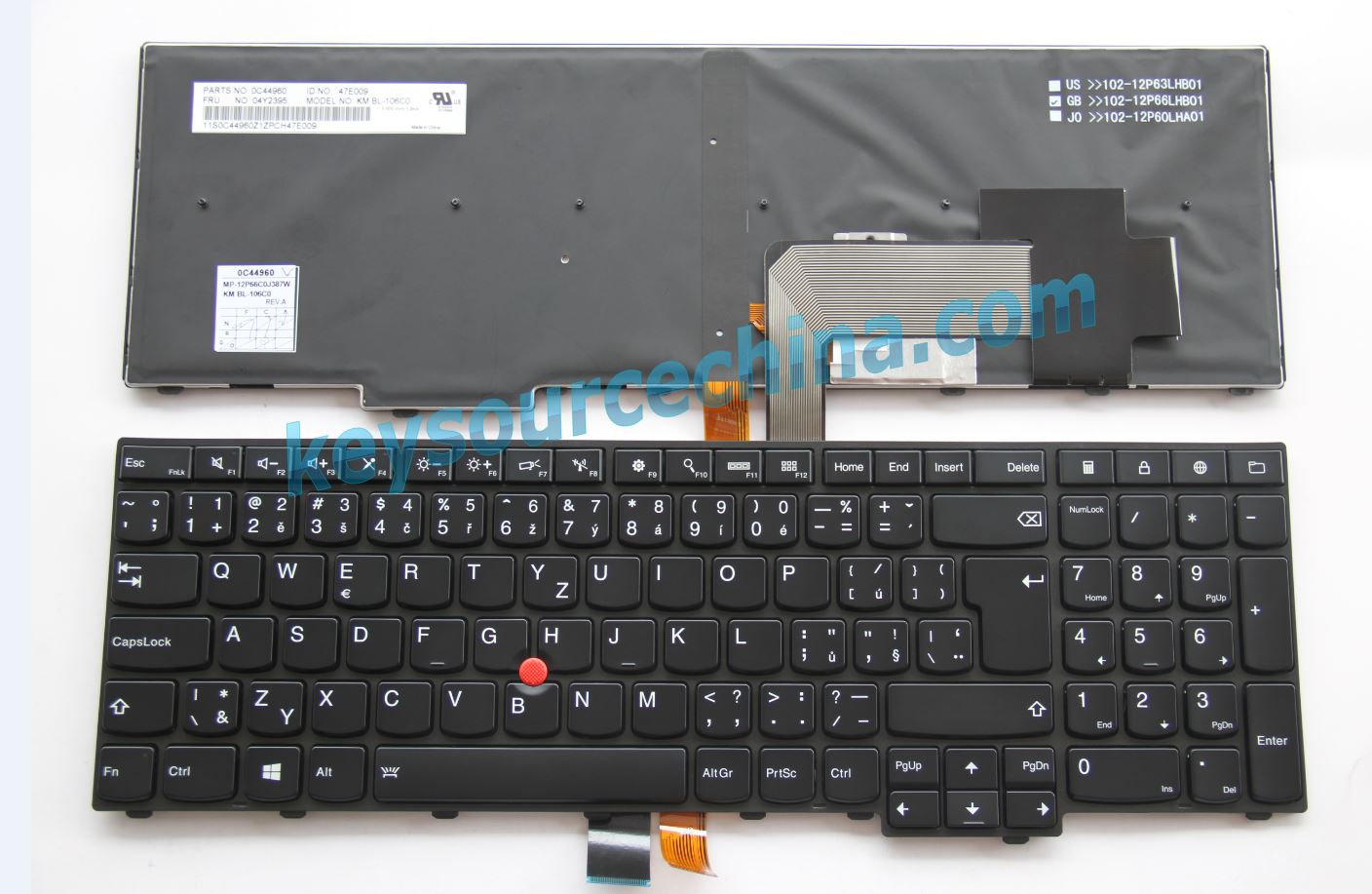 0C44960 Originální nová CZE klávesnice pro notebooky Lenovo ThinkPad L540 T540P W540 Edge E531 E540
