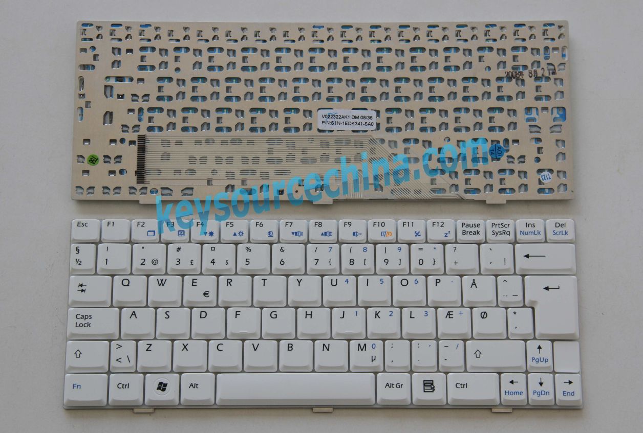 Medion Akoya E1210 Danish Keyboard,V022322AK1 DM Danish Keyboard,S1N-1EDK341-SA0 Danish Keyboard