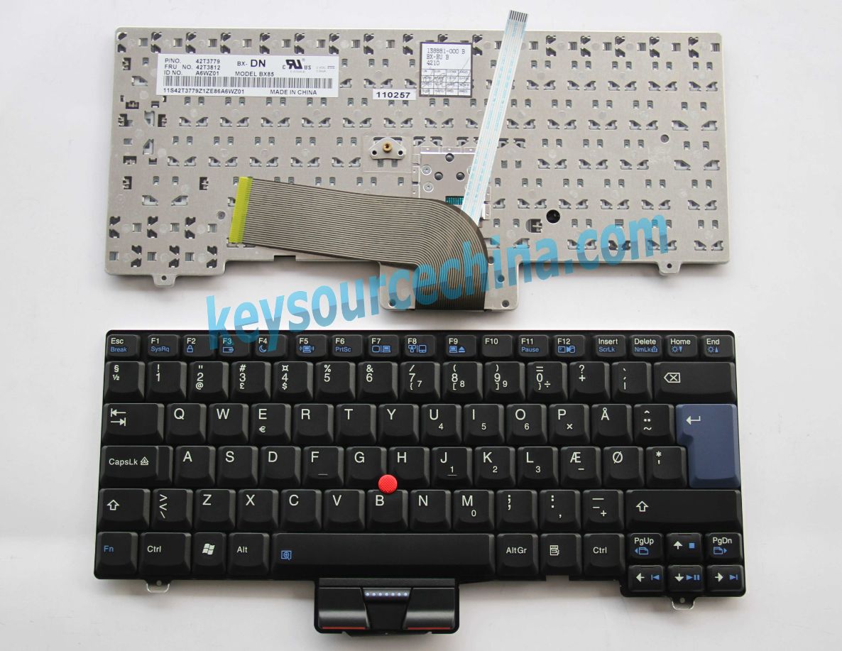 V022322AK1 DM Originalt Lenovo Thinkpad sl300 sl400 sl400C sl500 sl500C Danish Keyboard
