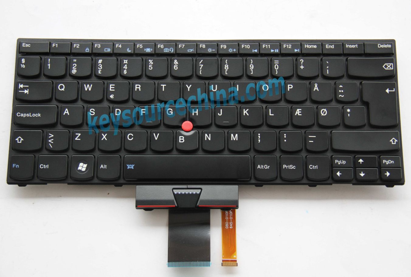 Backlit Lenovo ThinkPad X1 Danish Norwegian Keyboard DK Dansk 