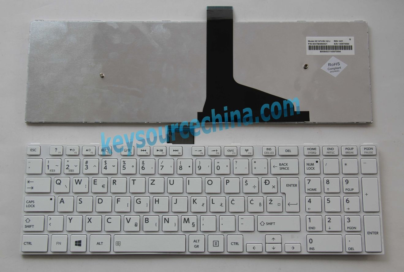 6037B0084921 Original Toshiba Satellite C55-A C55D-A C55t-A Bosnian Serbian Macedonian Montenegro Keyboard