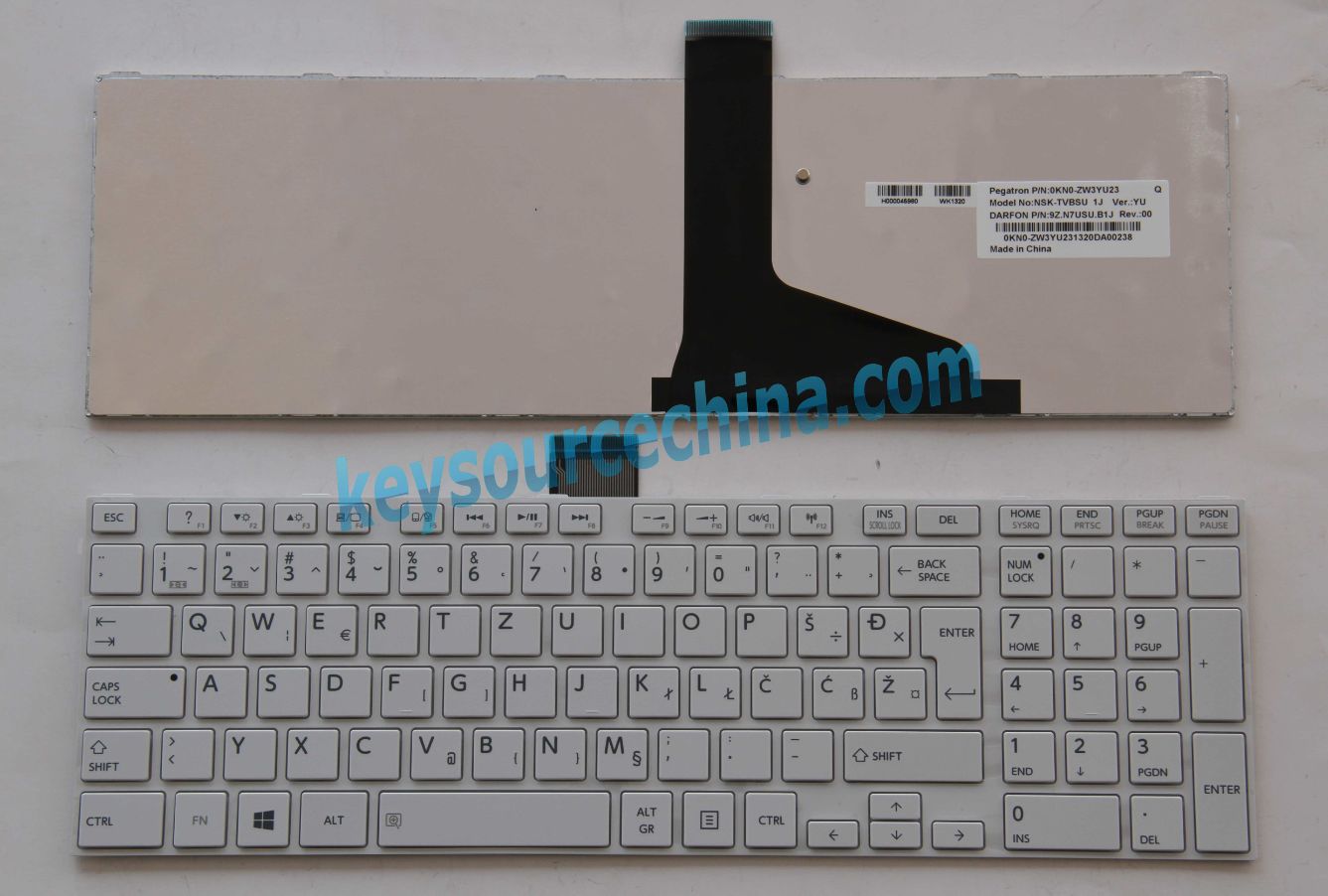 9Z.N7USU.B1J Original Toshiba Satellite C855 C855D L850 L855 L870 L875 P850 P855 S855 S875 S955 West Balkans Yugoslavia Keyboard WB YU