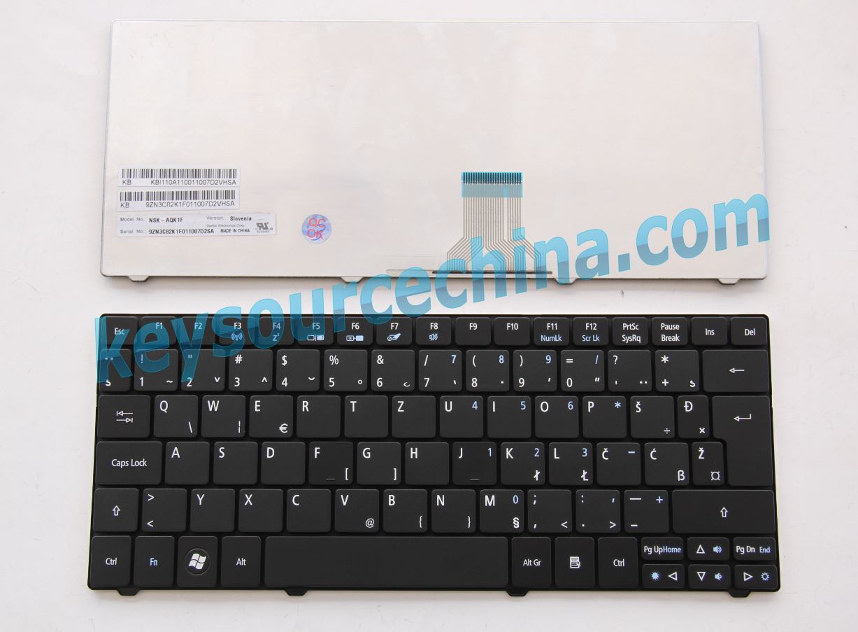NSK-AQK1F Original Acer Aspire One 721 One 722 One 751 One 752 One 753 One ZA3 One 200 West Balkans Yugoslavia Keyboard WB YU
