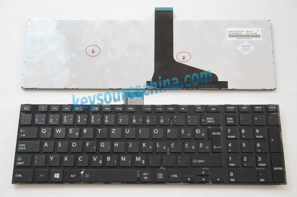 9Z.N7USV.M1J Original Toshiba Satellite L50-A L70 L70-A L70-B S50-A S50D-A S50t-A S70-A Bosnian Serbian Macedonian Montenegro Keyboard