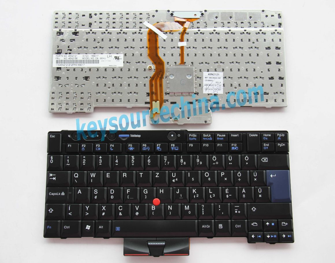 45N2121 Magyar nyelvű Billentyűzet for Lenovo ThinkPad T400S T410 T420 T510 T520 X220 W510 W520