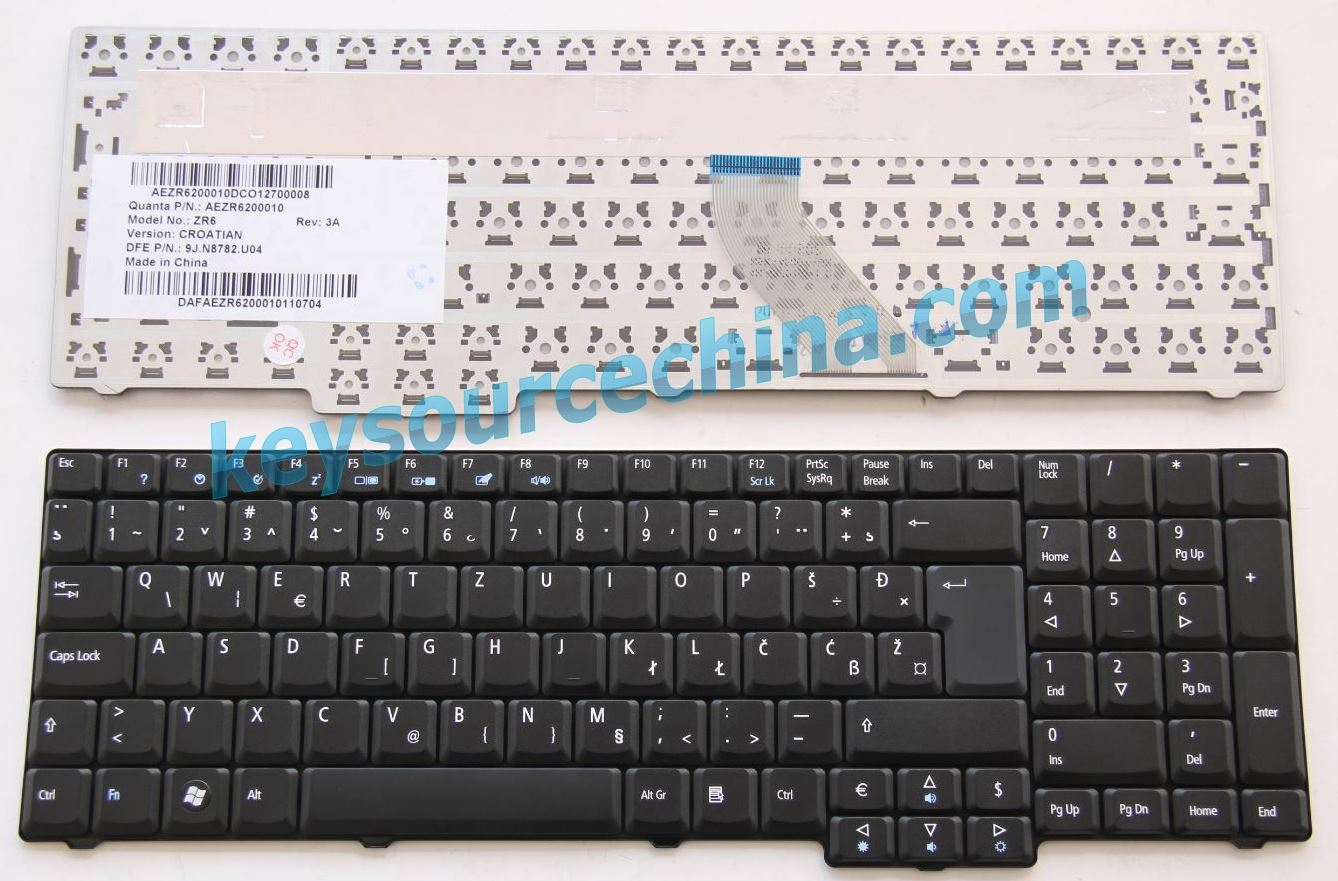 9J.N8782.U04 Slovenian Croatian Serbian Bosnia Serbian Montenegro keyboard for Acer Aspire 5335 5535 5735 6530 9920G eMachines E528 eMachines E728 laptop Tipkovnica