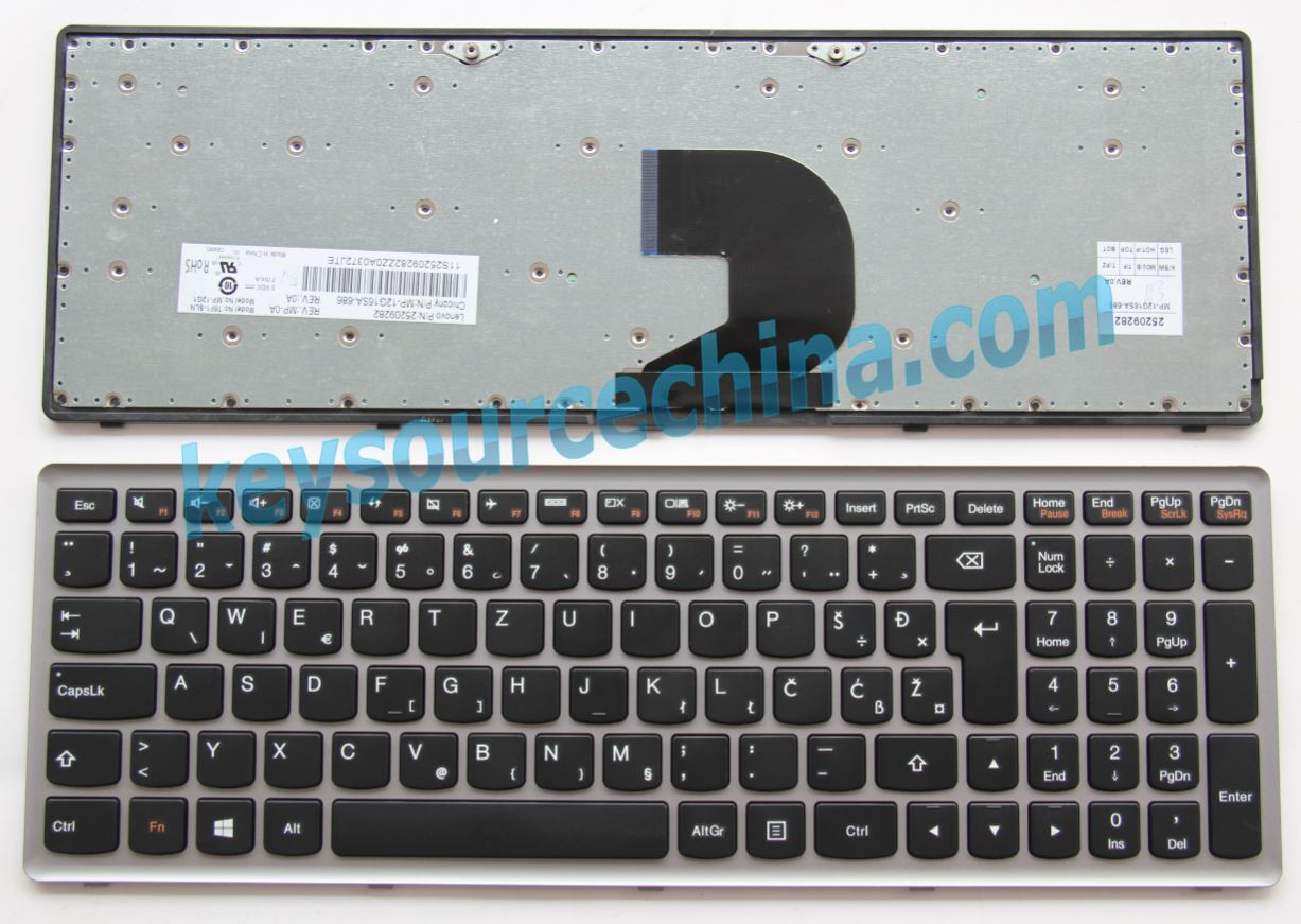 Slovenian Croatian Serbian Bosnia Herzegovina for Lenovo IdeaPad P500 Z500 Backlit laptop Tipkovnica