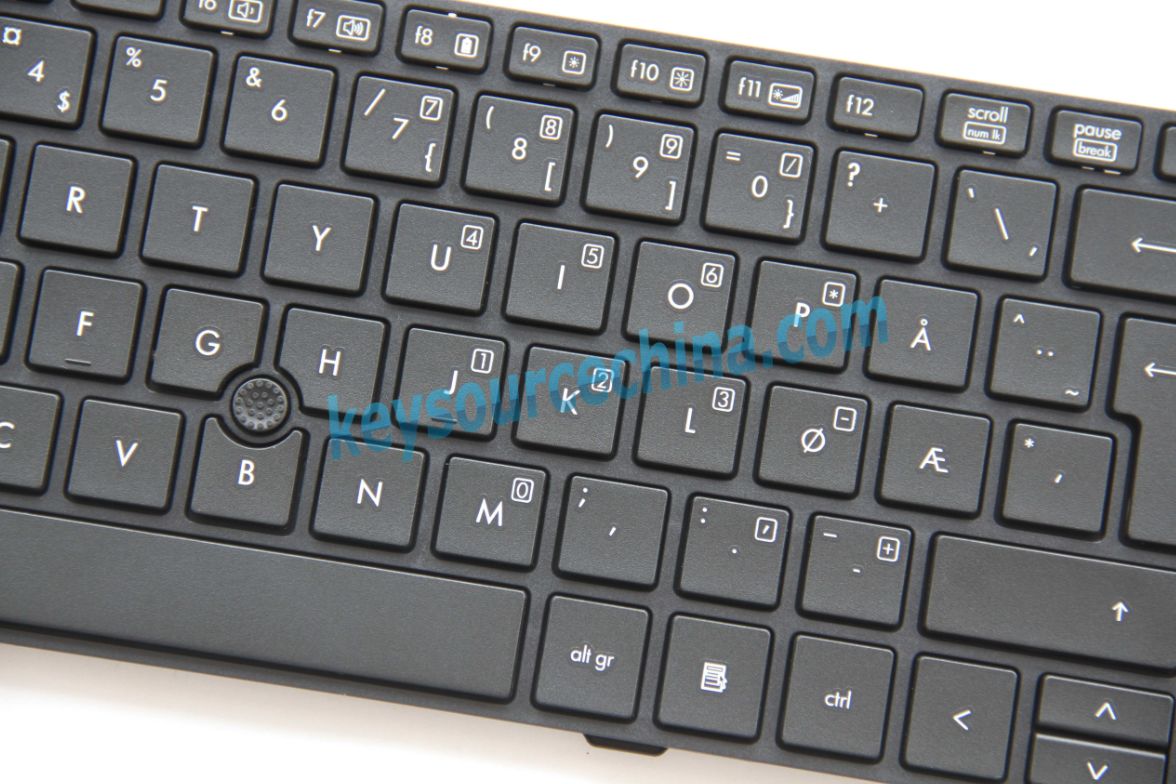Black Frame HP ProBook 6460B Norwegian Keyboard NOR Norsk Tastatur Black Frame HP ProBook 6460B Norwegian Keyboard NOR Norsk Tastatur