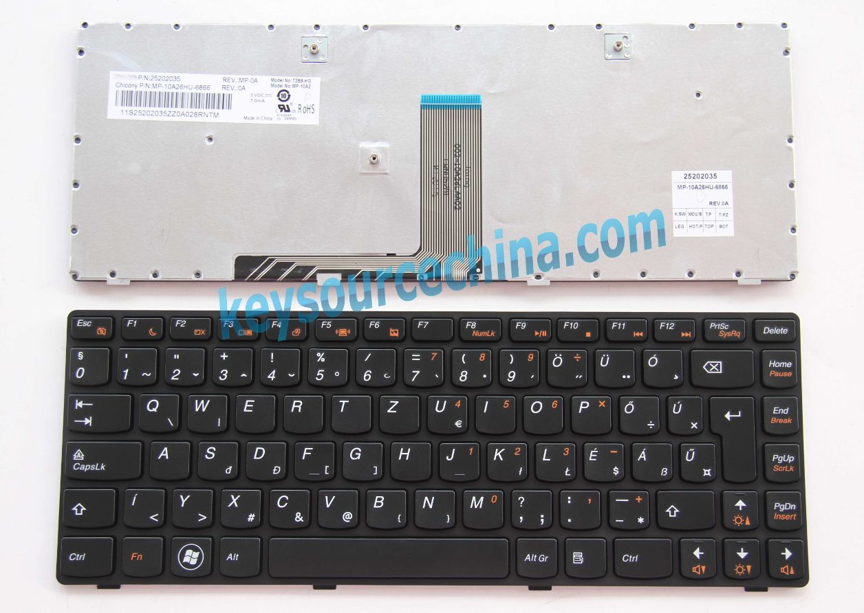 MP-07F26HU-387 Magyar nyelvű Billentyűzet for Lenovo IdeaPad Z380 Z385 Z480 Z485 G480 G485 B480 B485