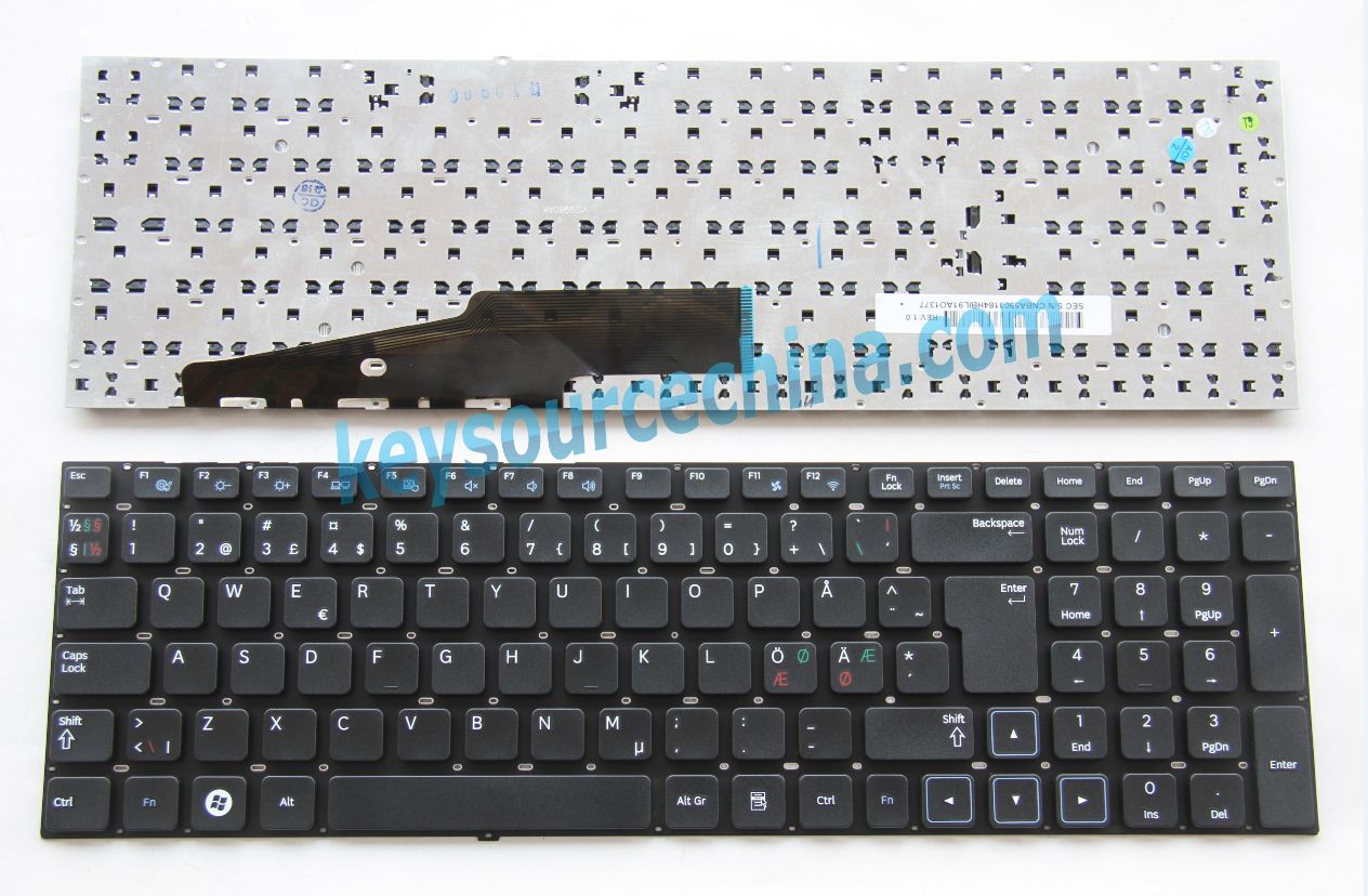Black Samsung 300E7A 300E7C 305E7A NP300E7A NP300E7C NP305E7A Nordic Keyboard Tangentbord FIN DK NO