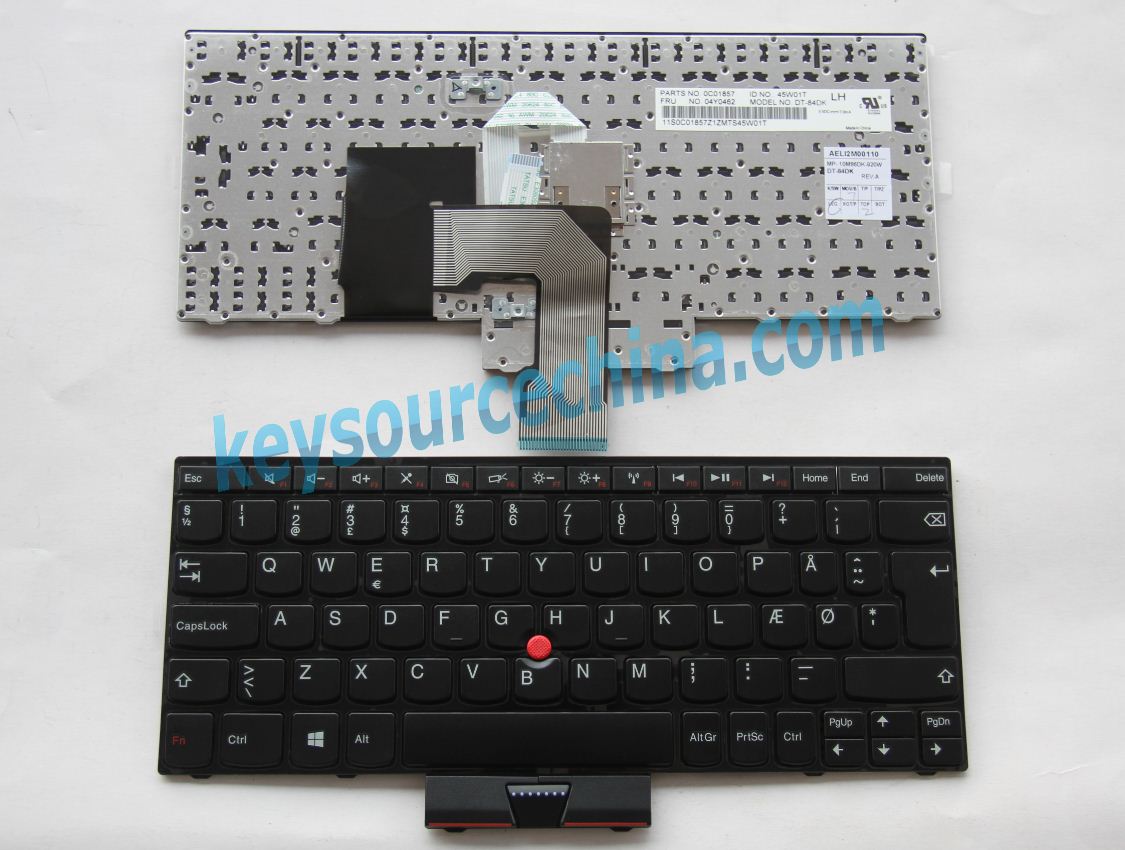 MP-10M86DK-920W Originalt Lenovo ThinkPad Edge E120 E125 E220s S220 E130 E135 E145 Danish Keyboard