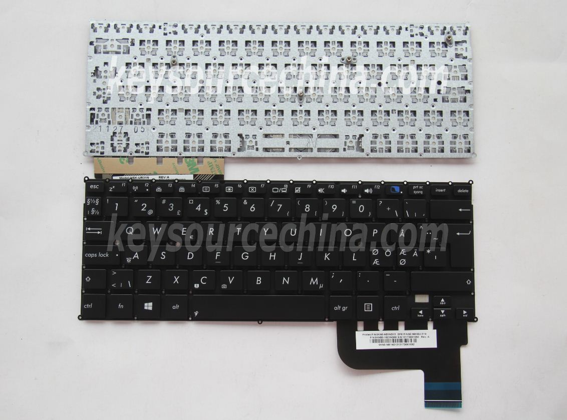 9Z.N8KBU.31N Originalt Asus Taichi 21 not backlit board Nordic Keyboard