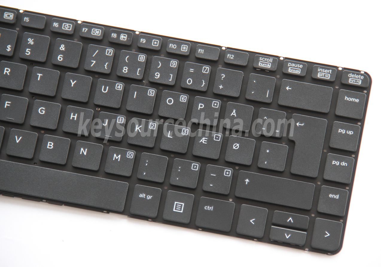 HP ProBook 430 G1 no frame Danish Keyboard Dansk Tastatur-HP Nordic laptop keyboards ...