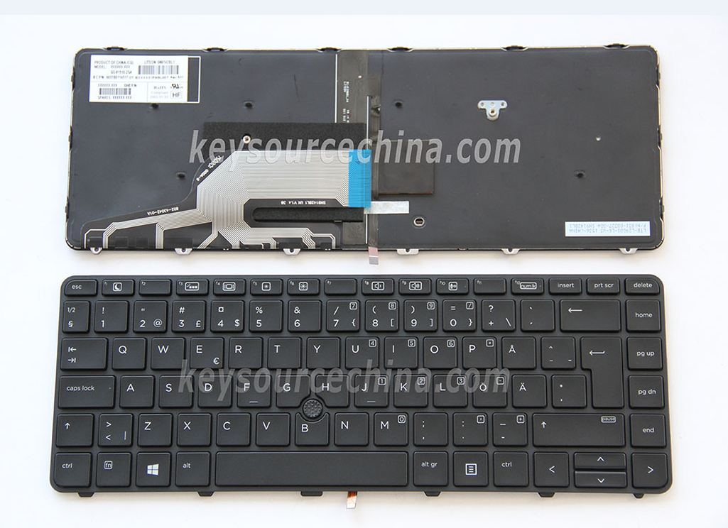 SG-81510-2SA Original Swedish Finnish Keyboard for HP ProBook 640 G2, 645 G2 Backlit