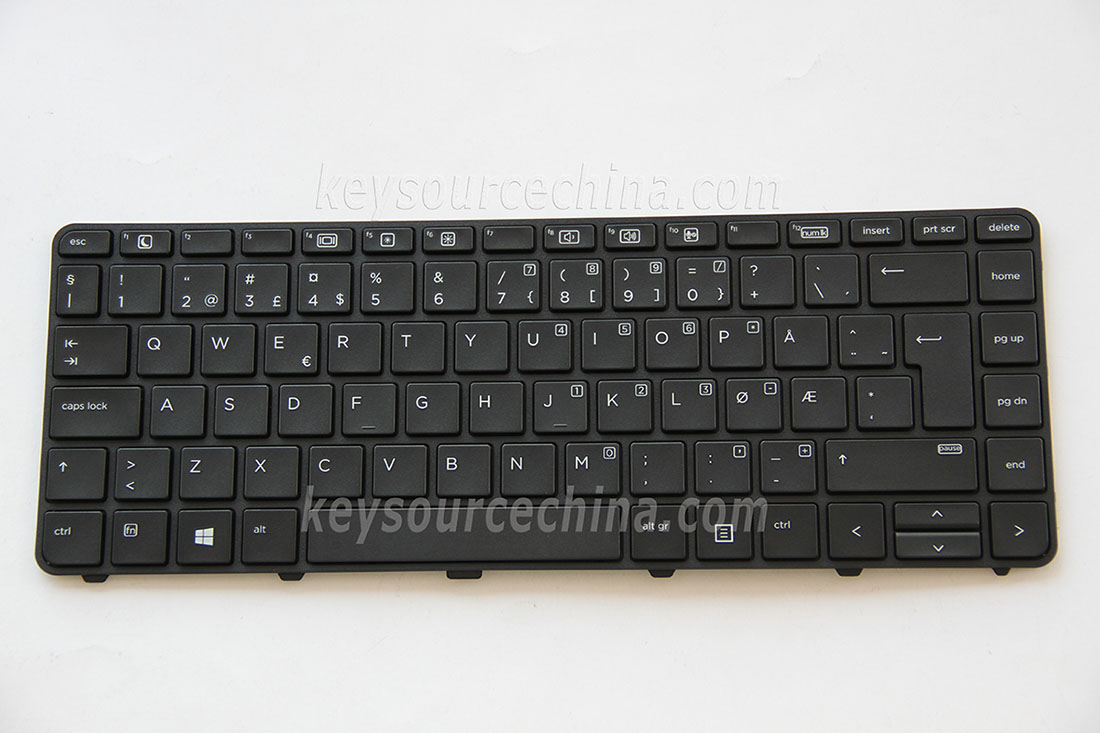 SG-80500-2NA Originalt HP ProBook 430 G3, 440 G3, 430 G4, 440 G4, 640 G2 Norwegian Keyboard Black