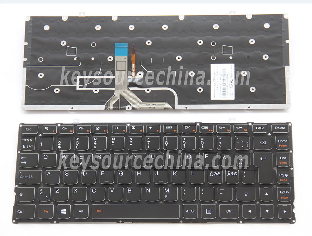 PK130S91A17 Originalt Lenovo IdeaPad Yoga 2 Pro 13 Touch Nordic Keyboard backlit