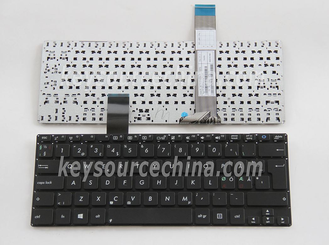 MP-11N56DN-5281W Originalt Asus Vivobook S300 S300CA Nordic Keyboard