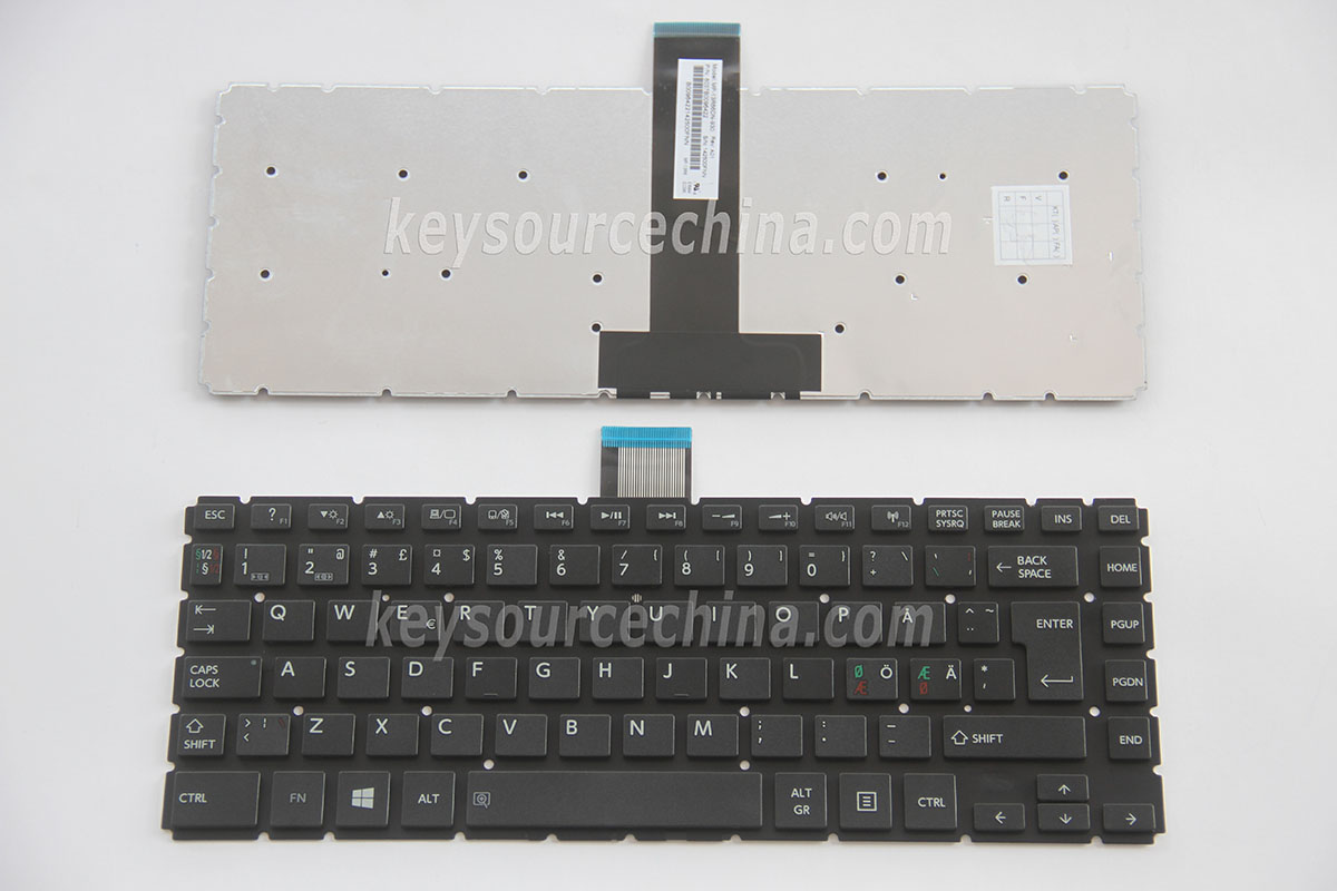 MP-13R66DN-930 Originalt Toshiba Satellite L40-B L40D-B L40DT-B L40T-B Nordic Keyboard