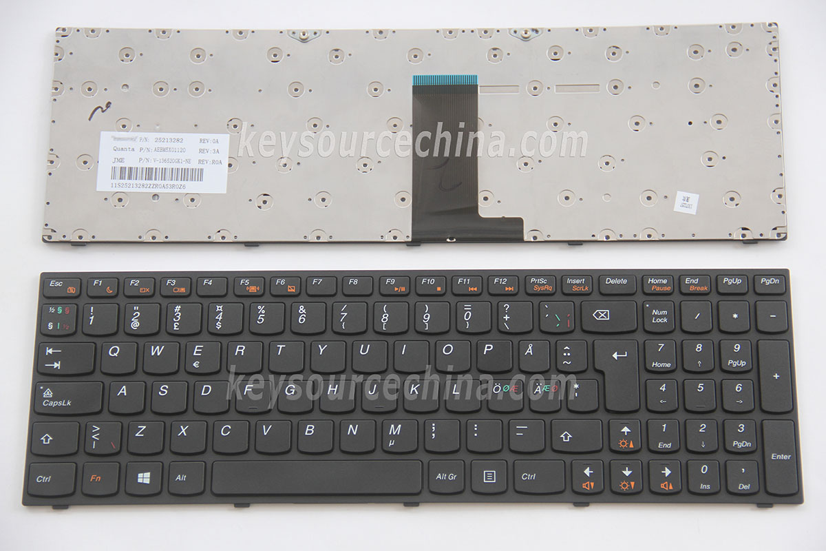 V-136520GK1-NE Originalt Lenovo IdeaPad B5400 M5400 Nordic Keyboard