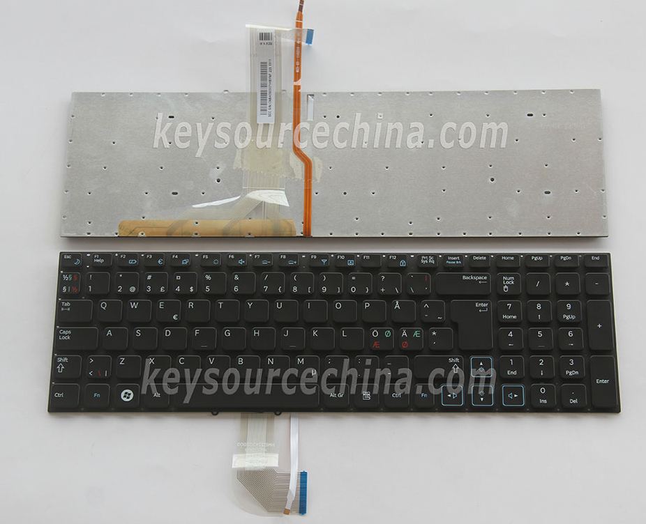 Backlit Samsung RF712 Nordic Scandinavian Keyboard Tangentbord