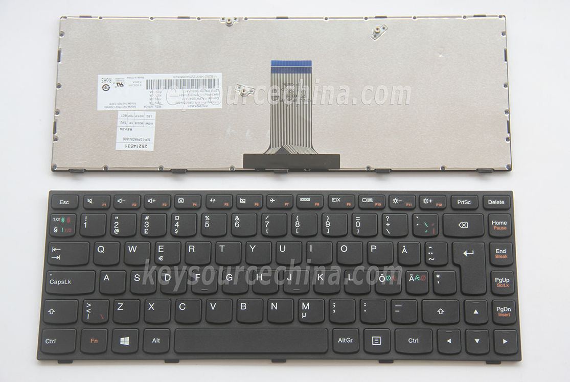 MP-13P86DN-686 Originalt Lenovo Ideapad B40 B40-30 B40-45 G40 G40-45 Z40 Z40-70 Flex 2 14 Nordic Keyboard