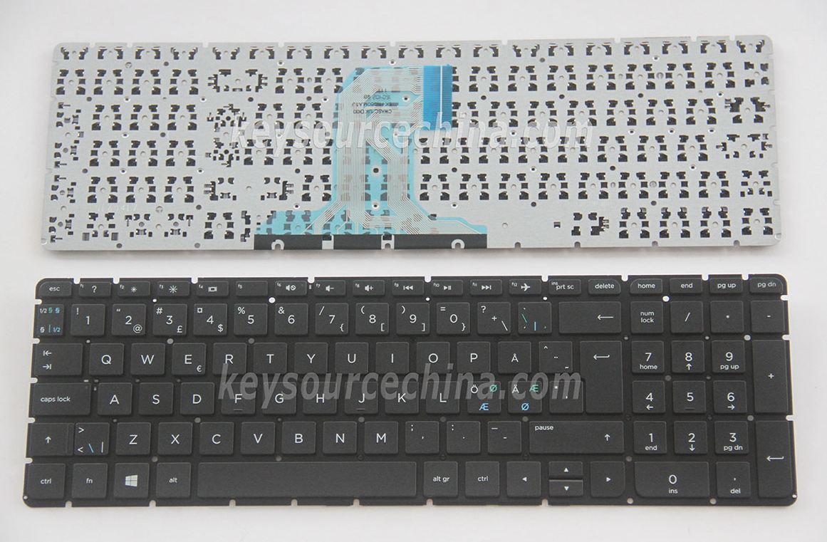 Originalt HP 250 G4, 255 G4, 15-ac000, 15-af000 series Nordic Keyboard