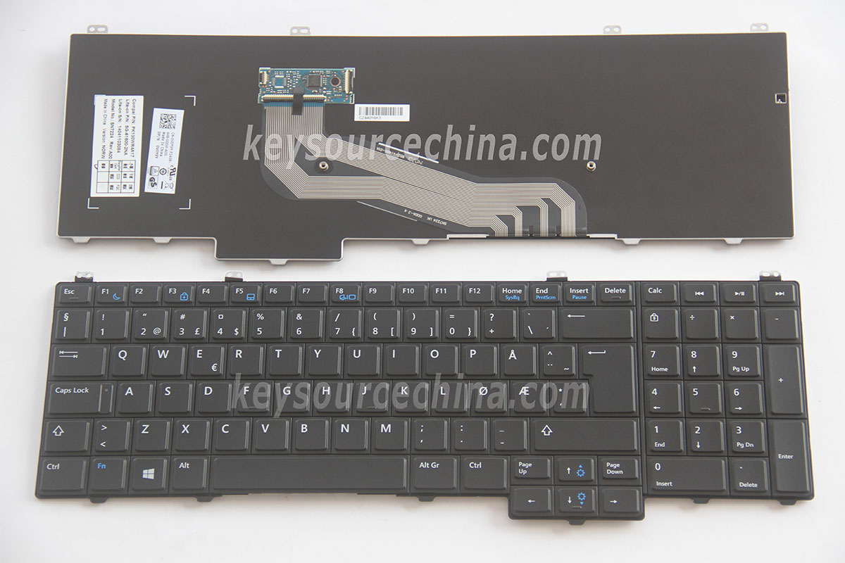 SG-61600-2NA Originalt Dell Latitude E5540 Norwegian Keyboard Black
