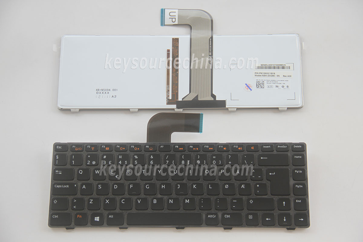 PK130OC1B16 Norwegian Keyboard,0V76K4 Norwegian Keyboard,Dell Inspiron N4110 Norwegian Keyboard