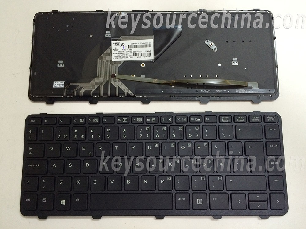 6037B0108208 Originalt HP ProBook 430 G2,440 G0,440 G1,440 G2,445 G1,445 G2,640 G1 Norwegian Keyboard Backlit