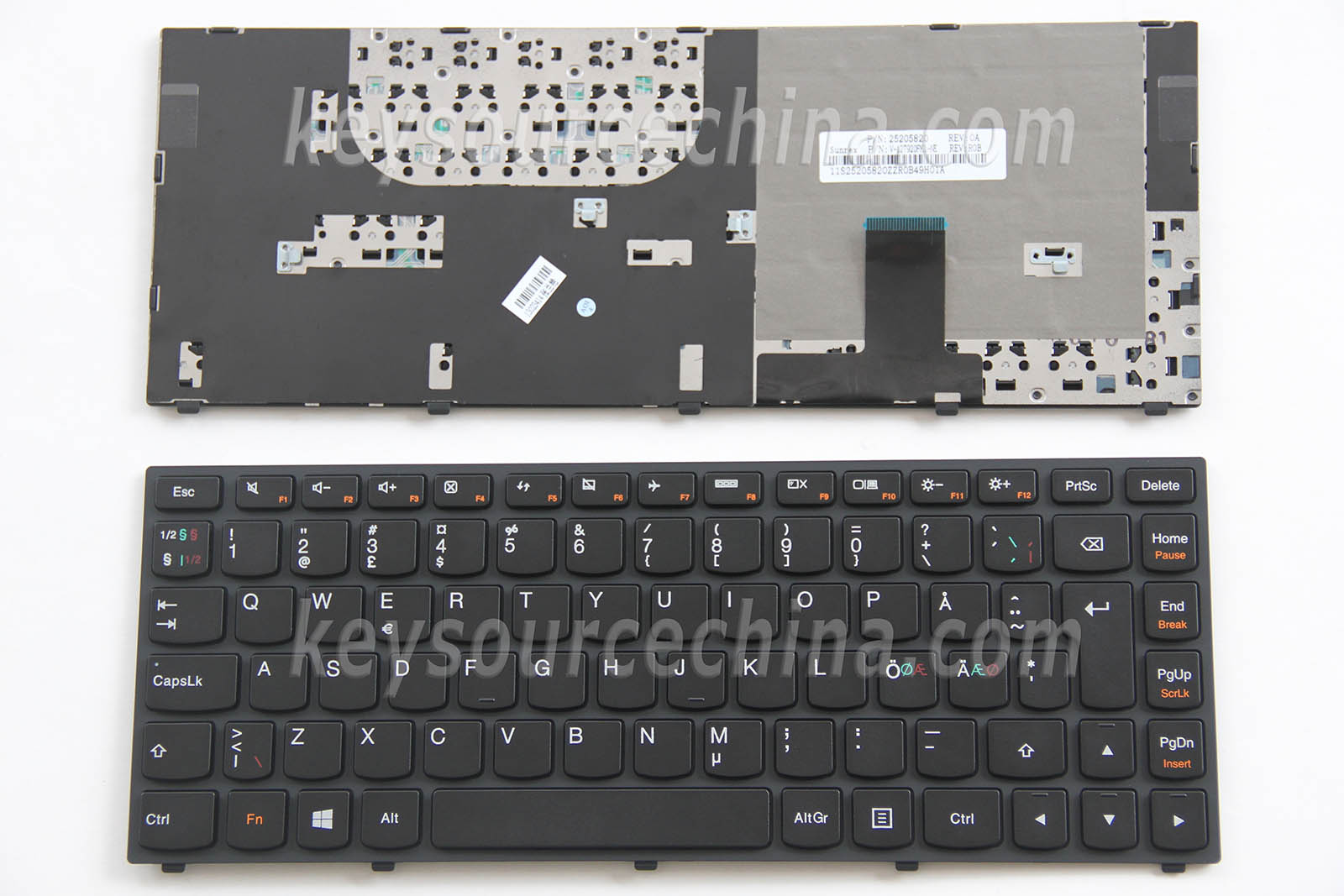 V-127920FS1-NE Originalt Lenovo IdeaPad Yoga 13 Nordic Laptop Keyboard