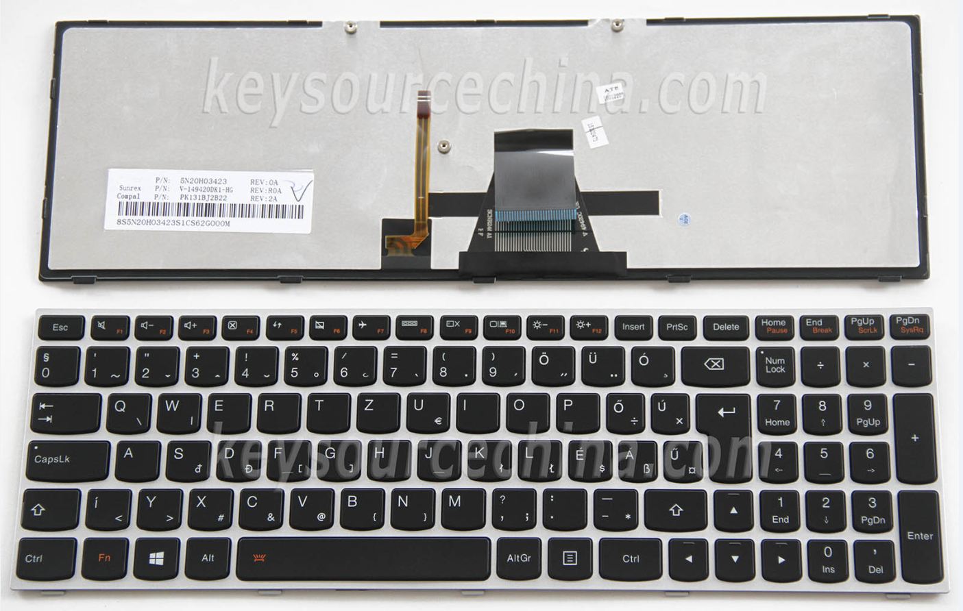 V-149420DK1-HG Magyar Billentyűzet for Lenovo IdeaPad E50-70 M50-80 G50-70 Z50-75 Flex 2-15D Backlit