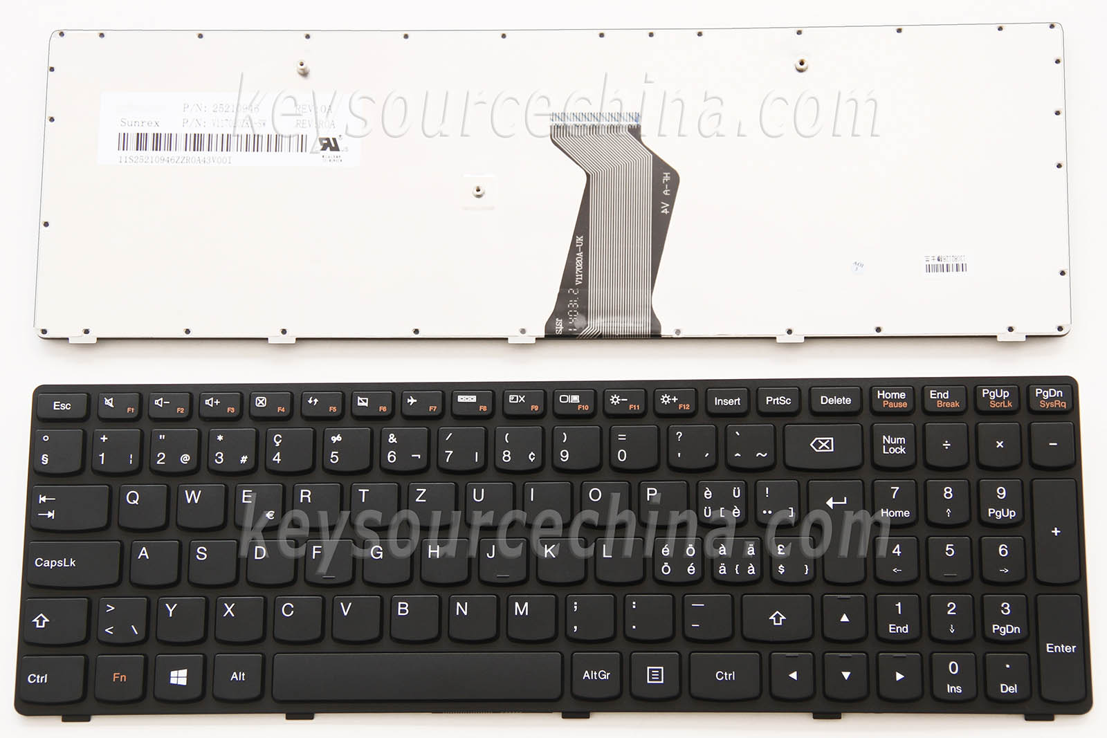 25210946 Originalt Lenovo IdeaPad G500 G505 G510 G700 G710 Swiss German Laptop Keyboard Schweiz Tastatur