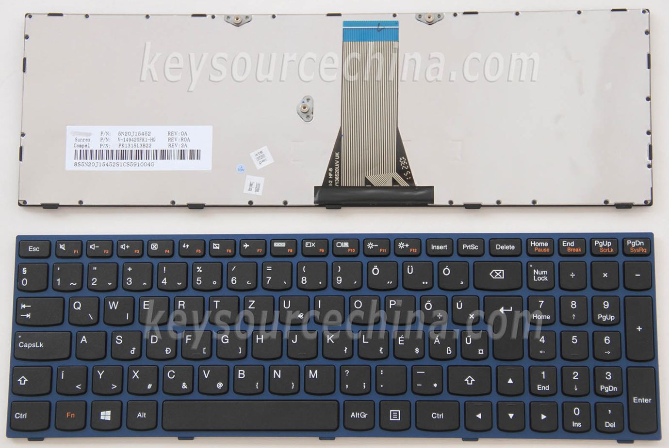 Magyar Billentyűzet for Lenovo IdeaPad G50-30 G50-45 G50-70 G50-80 G51-35 G70-70 G70-80 Z50-70 Z50-75 Blue