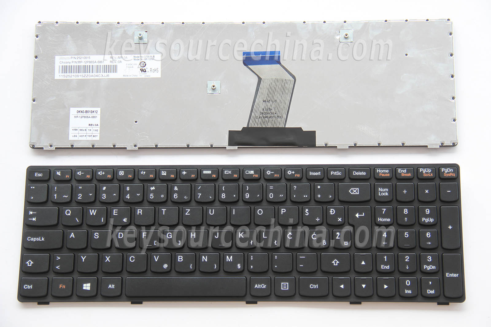 G700-SLN Originalt Lenovo IdeaPad G500 G505 G510 G700 G710 Tipkovnica Slovenian Bosnian Croatian Serbian Laptop Keyboard