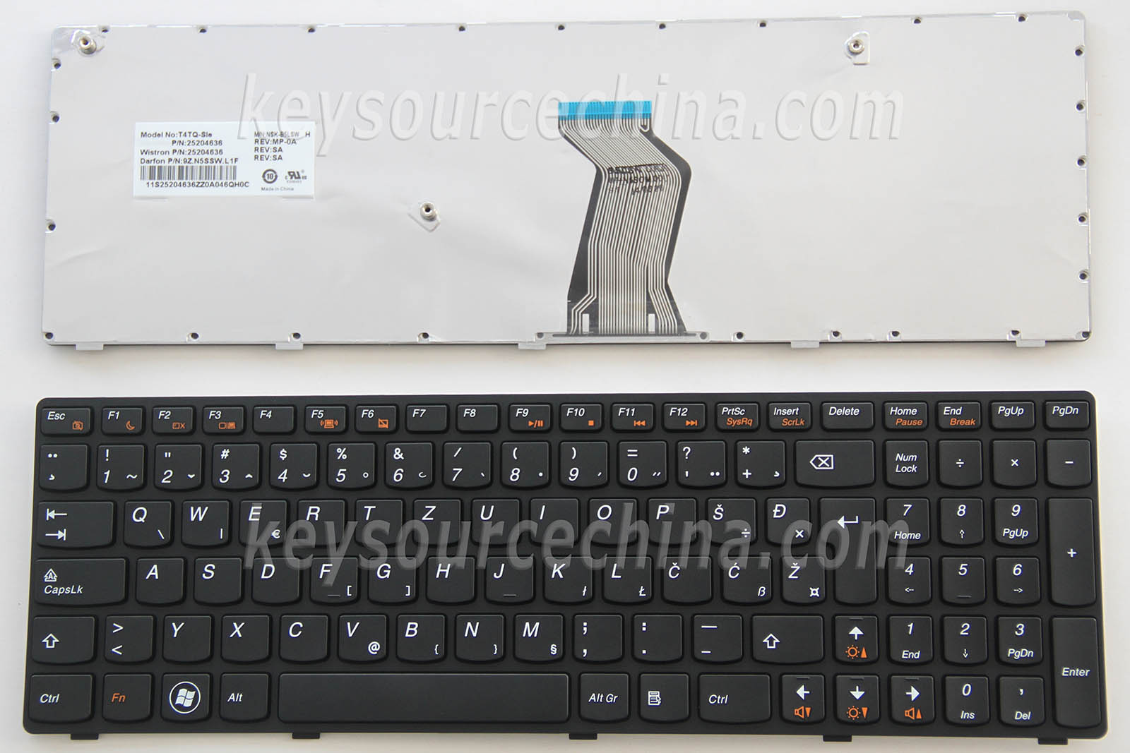 25204636 Originalt Lenovo IdeaPad V570 V575 B570 B575 B580 B590 Z570 Z575 Tipkovnica Slovenian Bosnian Croatian Serbian Laptop Keyboard