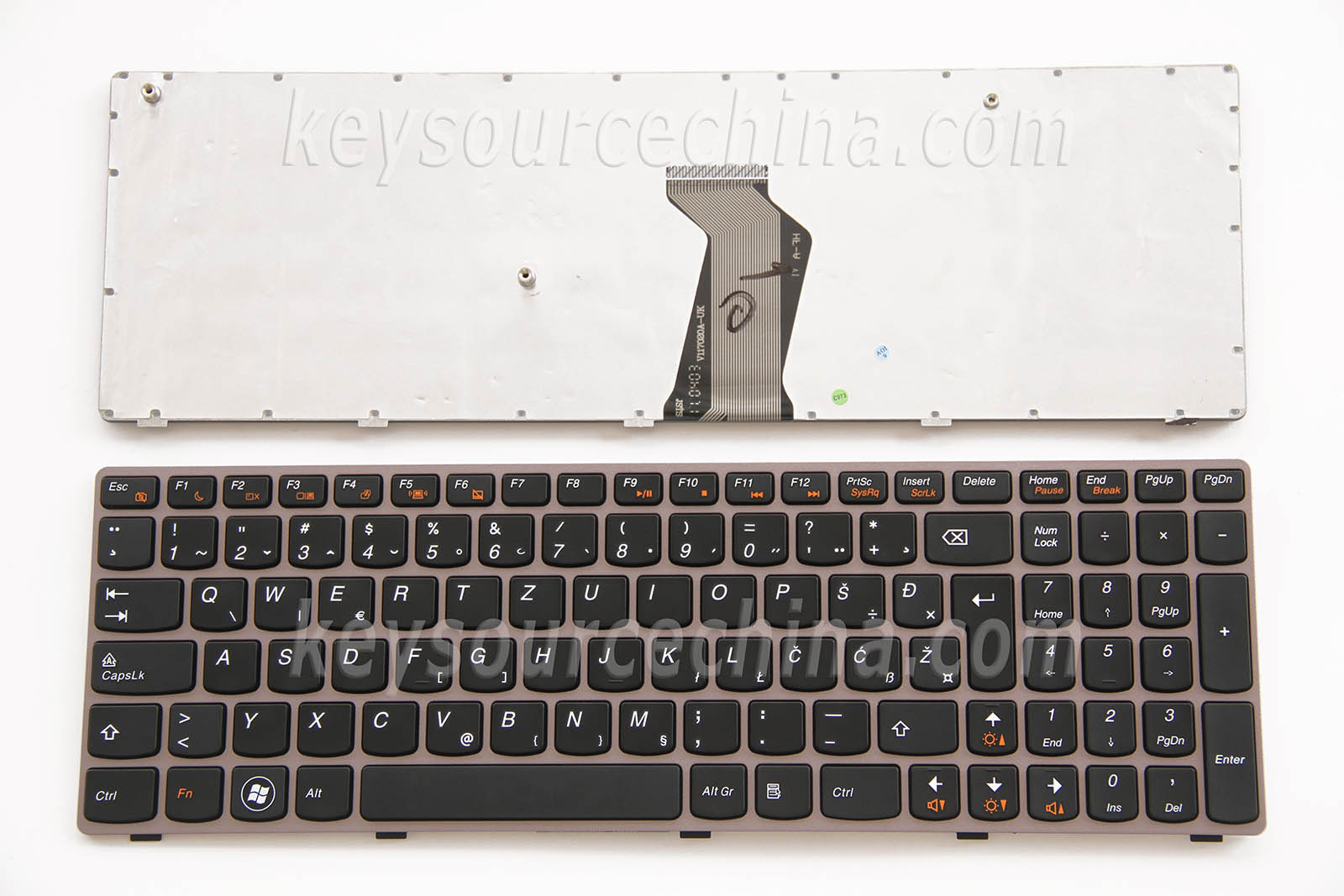 Originalt Lenovo IdeaPad V570 V575 B570 B575 B580 B590 Z570 Z575 Tipkovnica Slovenian Bosnian Croatian Serbian Laptop Keyboard Purple