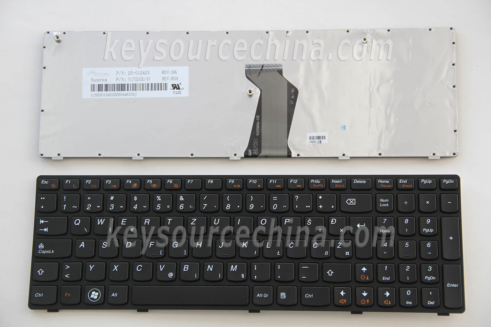 25-012423 Originalt Lenovo Ideapad Z560 Z565 G570 G575 G770 G780 Tipkovnica Slovenian Bosnian Croatian Serbian Laptop Keyboard