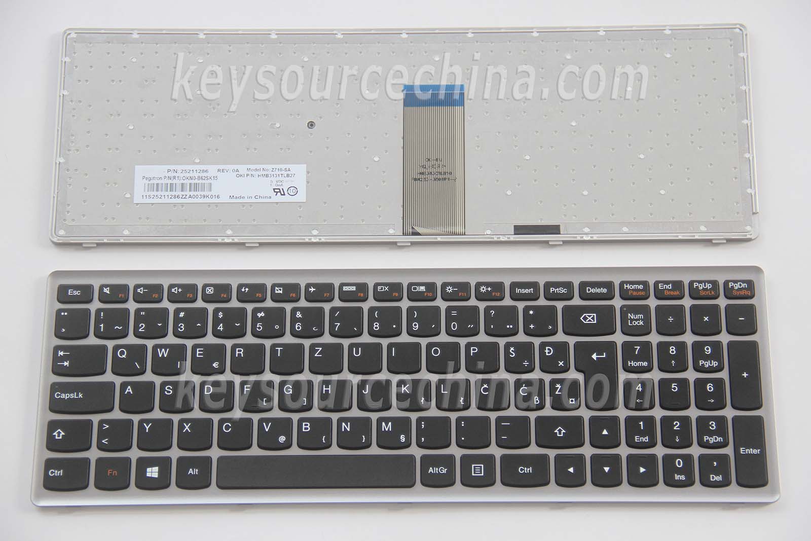 Z710-SA Lenovo Ideapad U510 Z710 Tipkovnica Slovenian Bosnian Croatian Serbian Laptop Keyboard