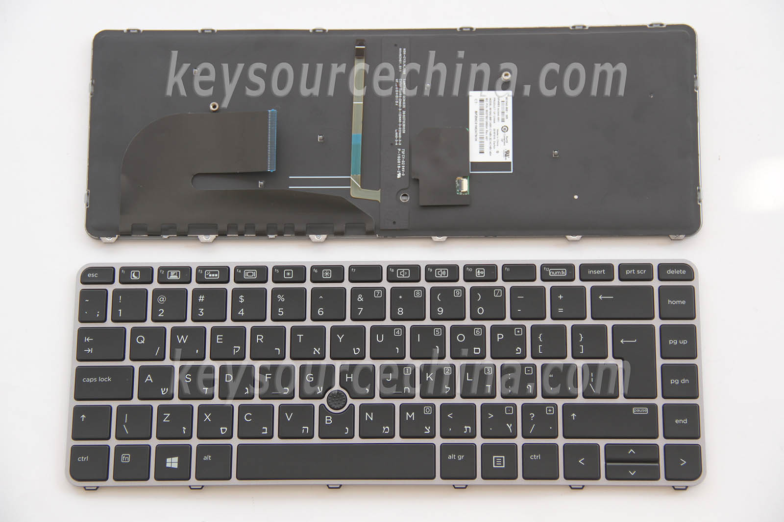 903008-BB1 Originalt HP EliteBook 745 G3 840 G3 745 G4 840 G4 Backlit Hebrew Laptop Keyboard Israel HE