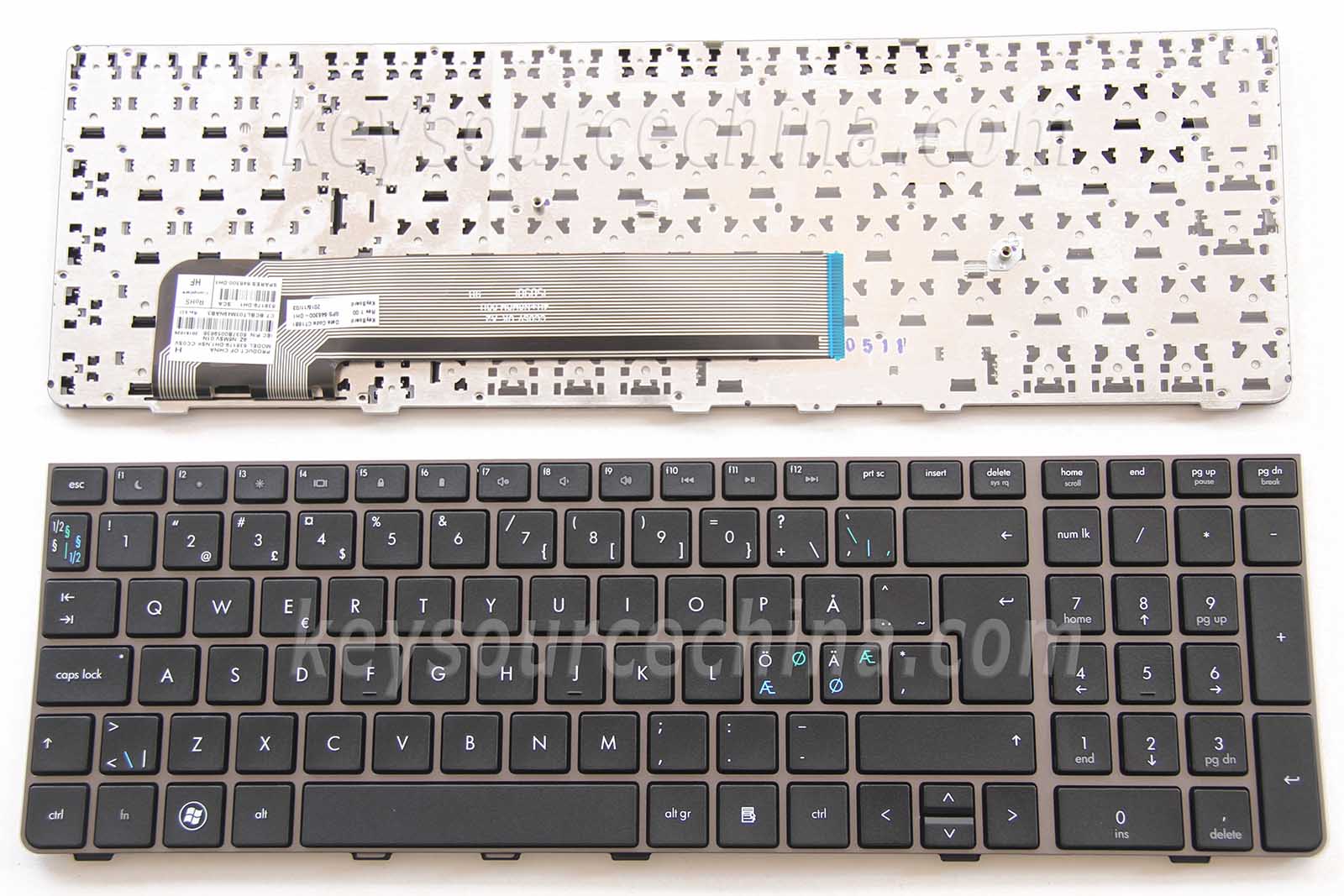 638179-DH1 Nordic Laptop Keyboard,HP Probook 4530s Nordic Laptop Keyboard