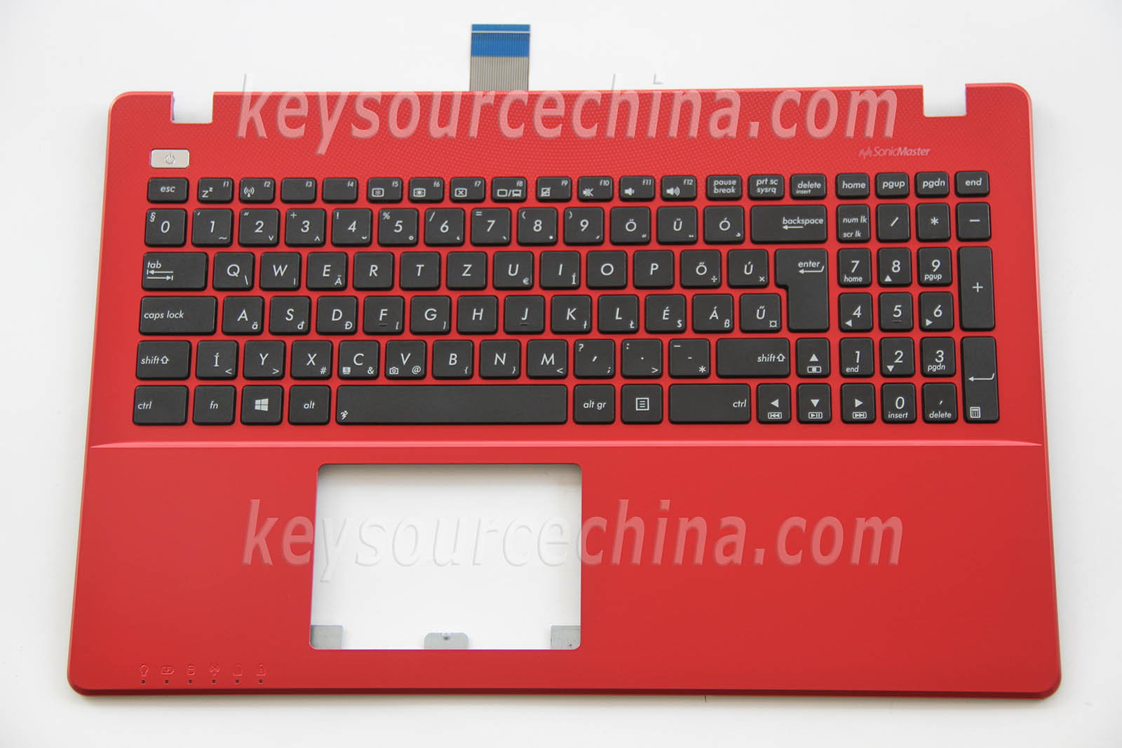 Magyar Billentyűzet for Asus X550CA X550CC X550EA X550LA X550LB X552CA X552CL Red Top case
